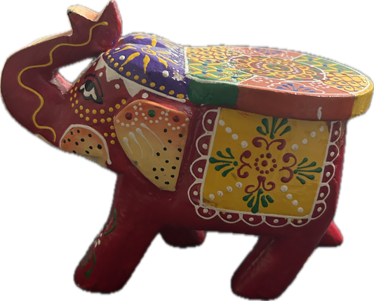 Painted Wooden Elephant