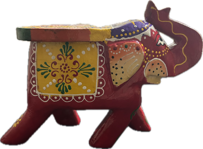 Painted Wooden Elephant