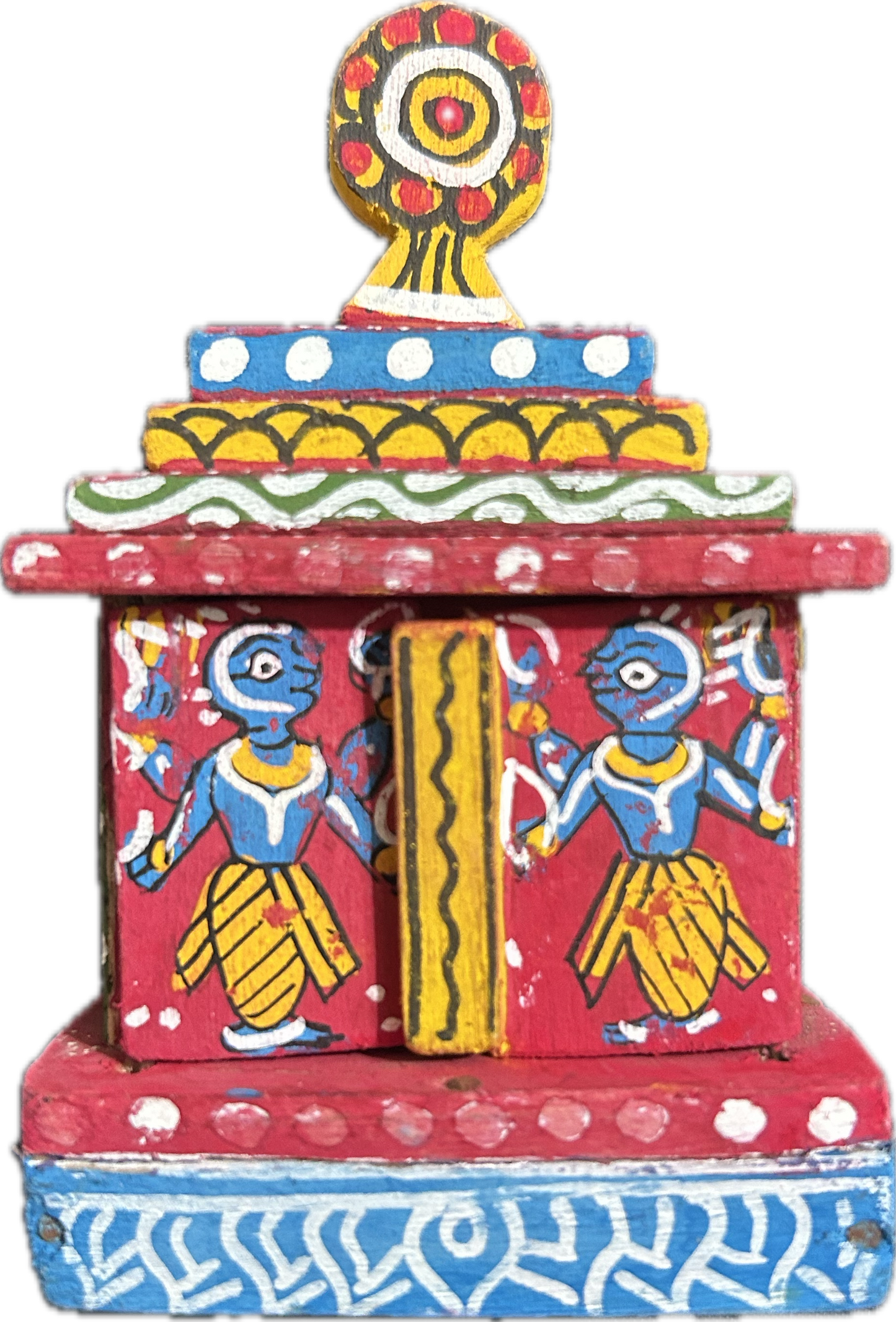 Wooden Jagannath Triad Shrine