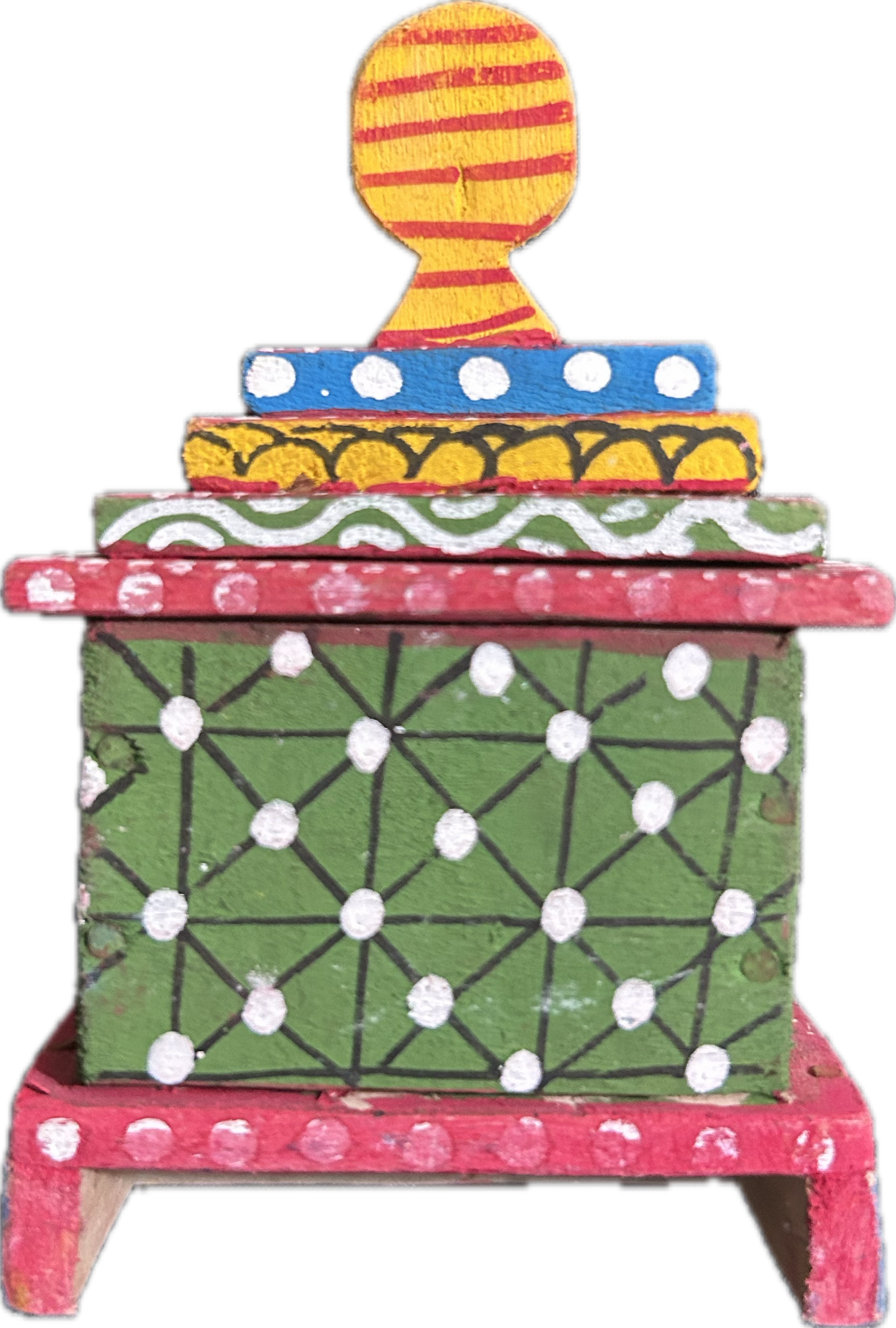 Wooden Jagannath Triad Shrine