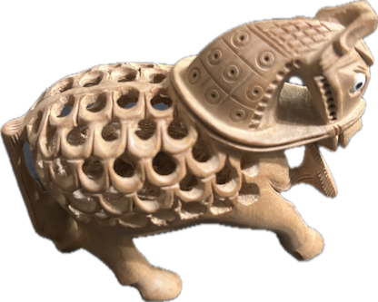 Hand-Carved Wooden Lion