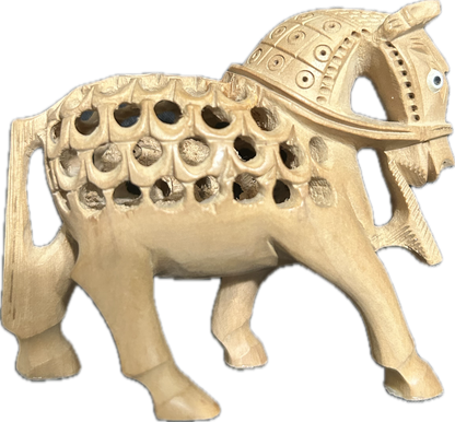 Hand-Carved Wooden Lion