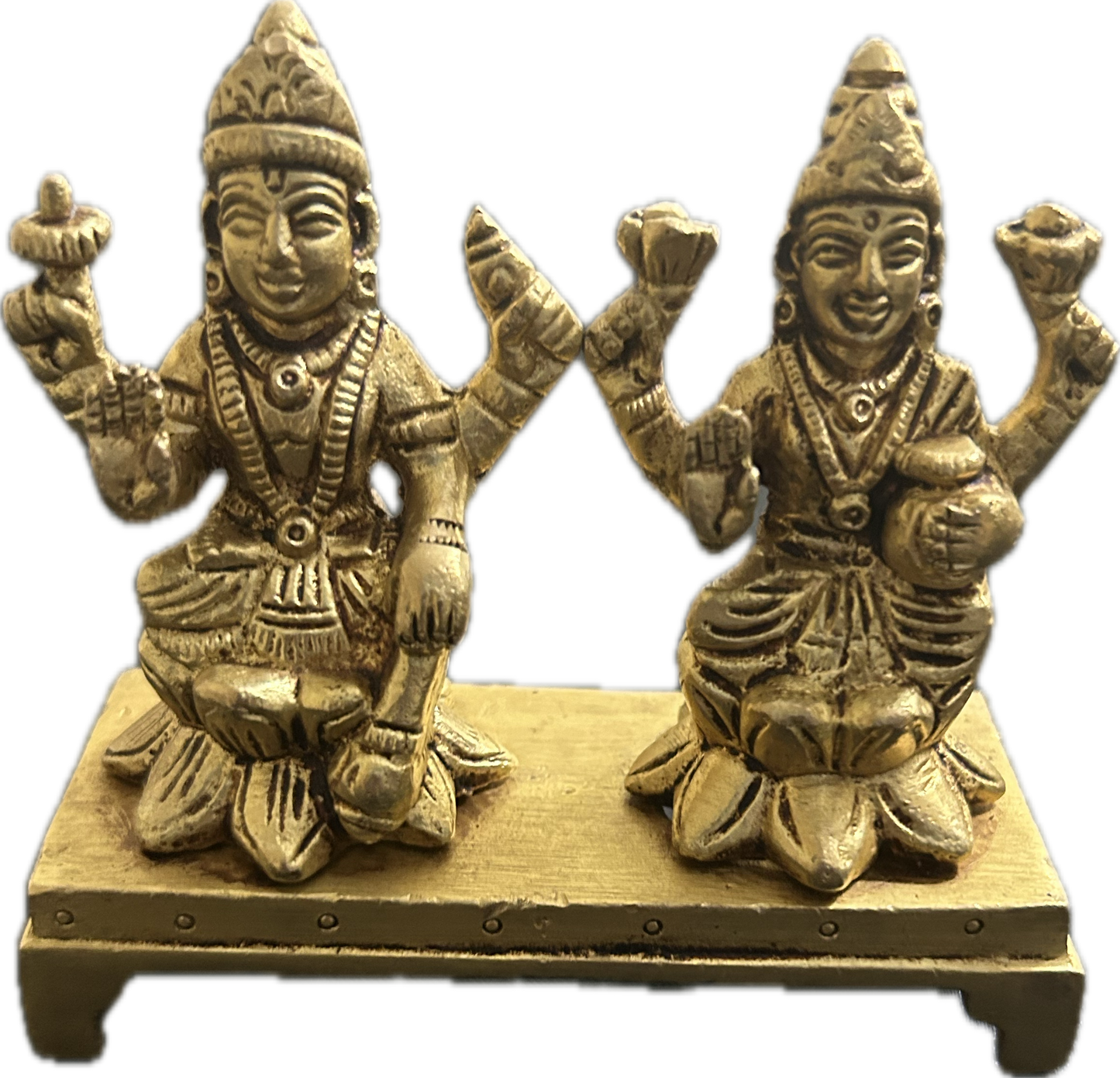 Brass Radha Krishna Idol - Divine Couple in Love