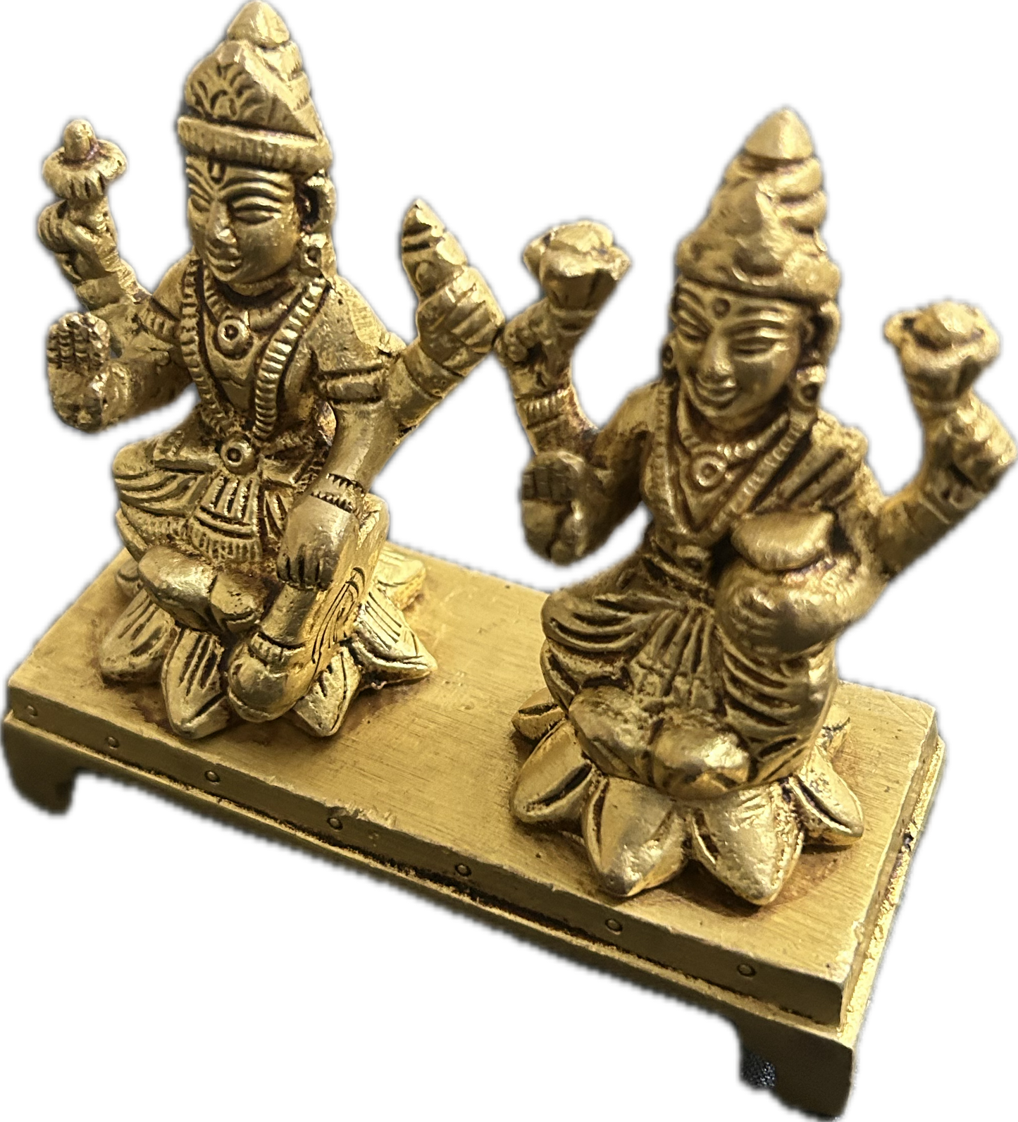 Brass Radha Krishna Idol - Divine Couple in Love