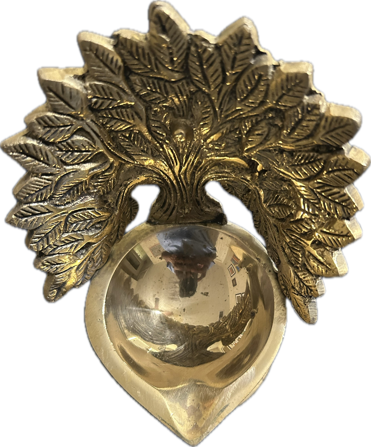 Brass Diya with Tree of Life Design - Symbol of Growth and Prosperity