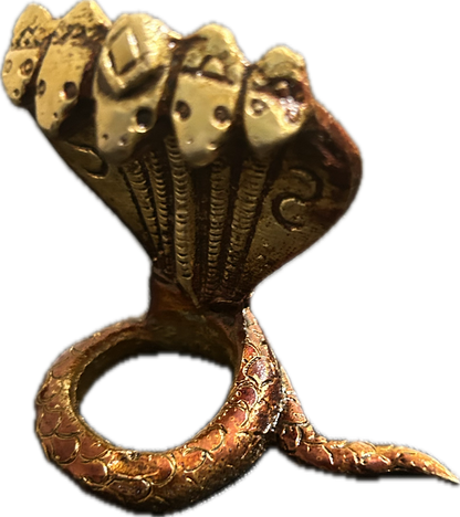 Brass Shiva Lingam with Nagpash