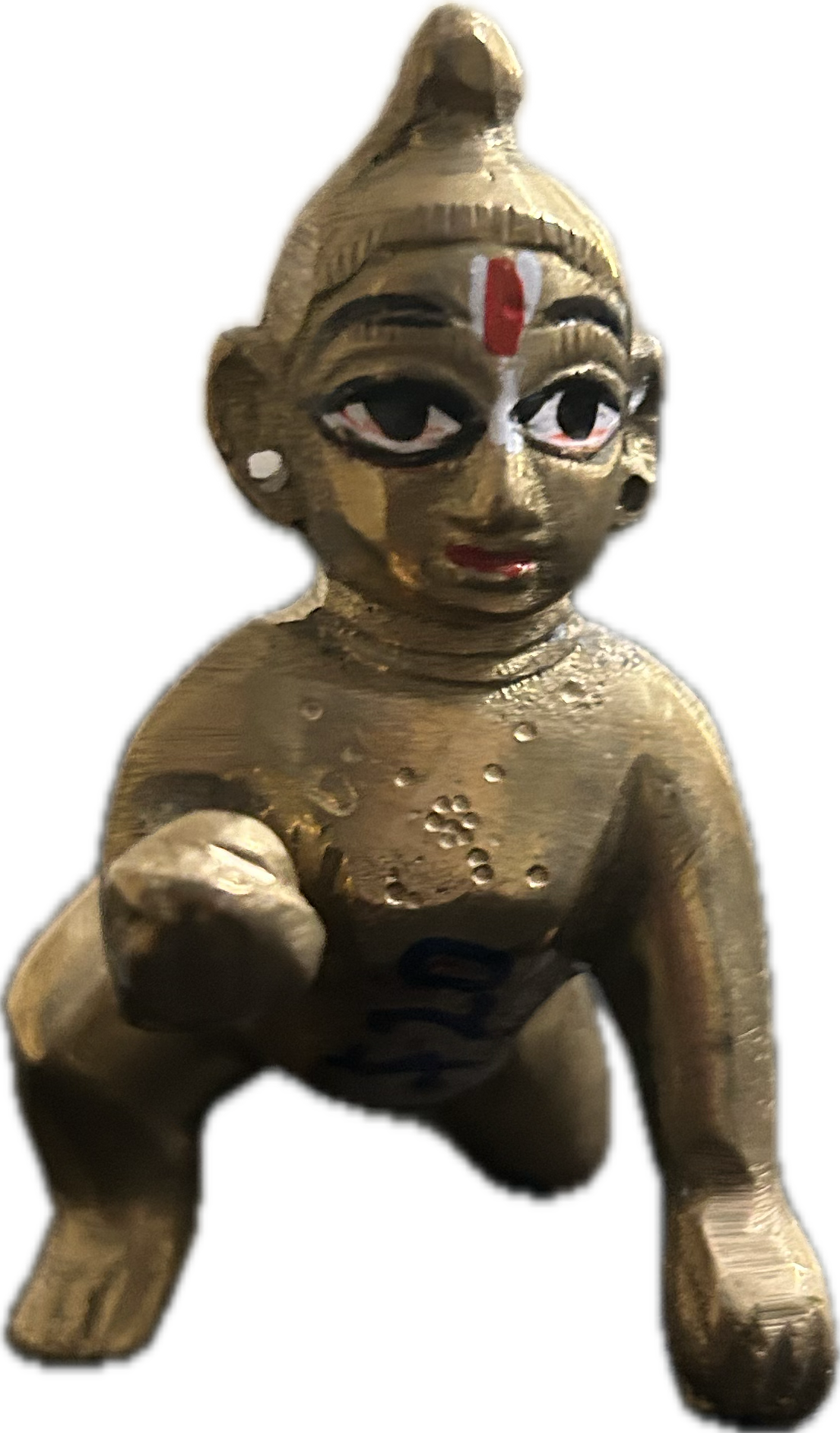 Brass Bal Gopal Idol - Child Krishna Figurine