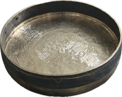 Brass Gong with Intricate Design - Traditional Indian Instrument