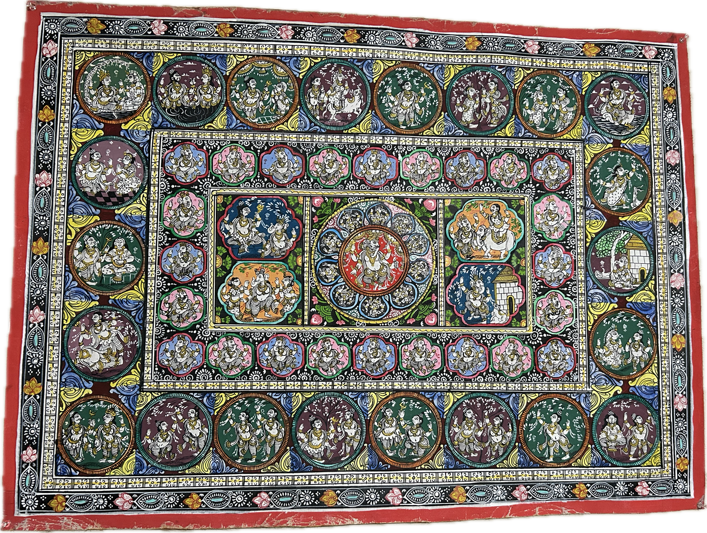 Intricate Pattachitra Painting 36" X 27"