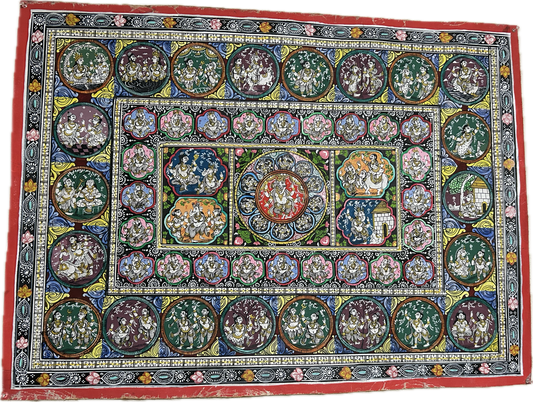 Intricate Pattachitra Painting 36" X 27"