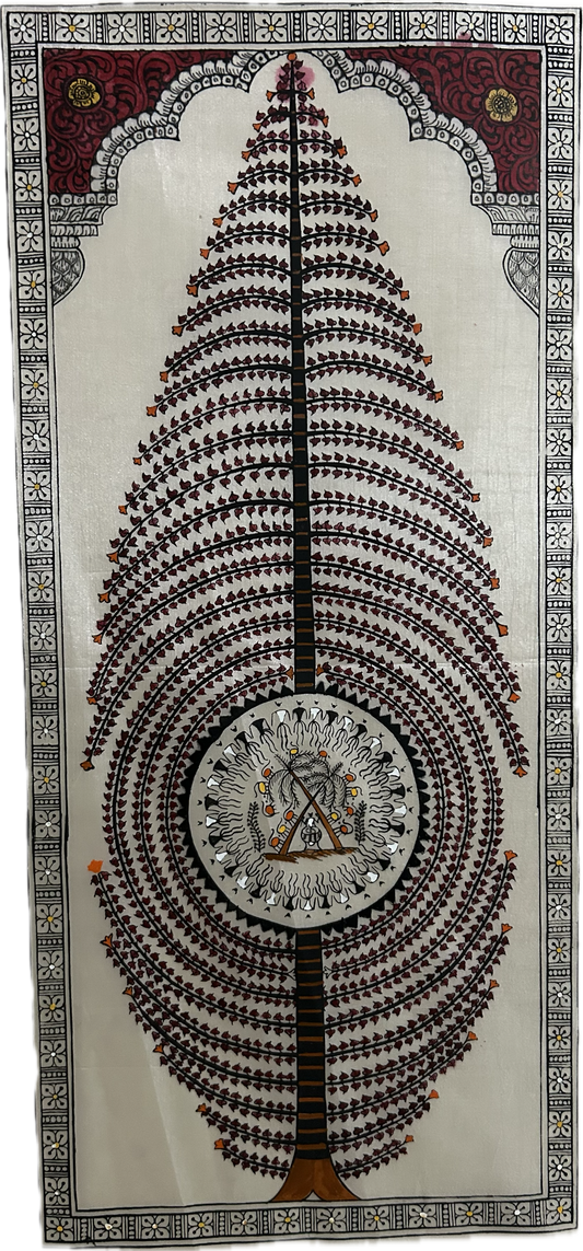 Intricate Madhubani Painting 22" X 10"