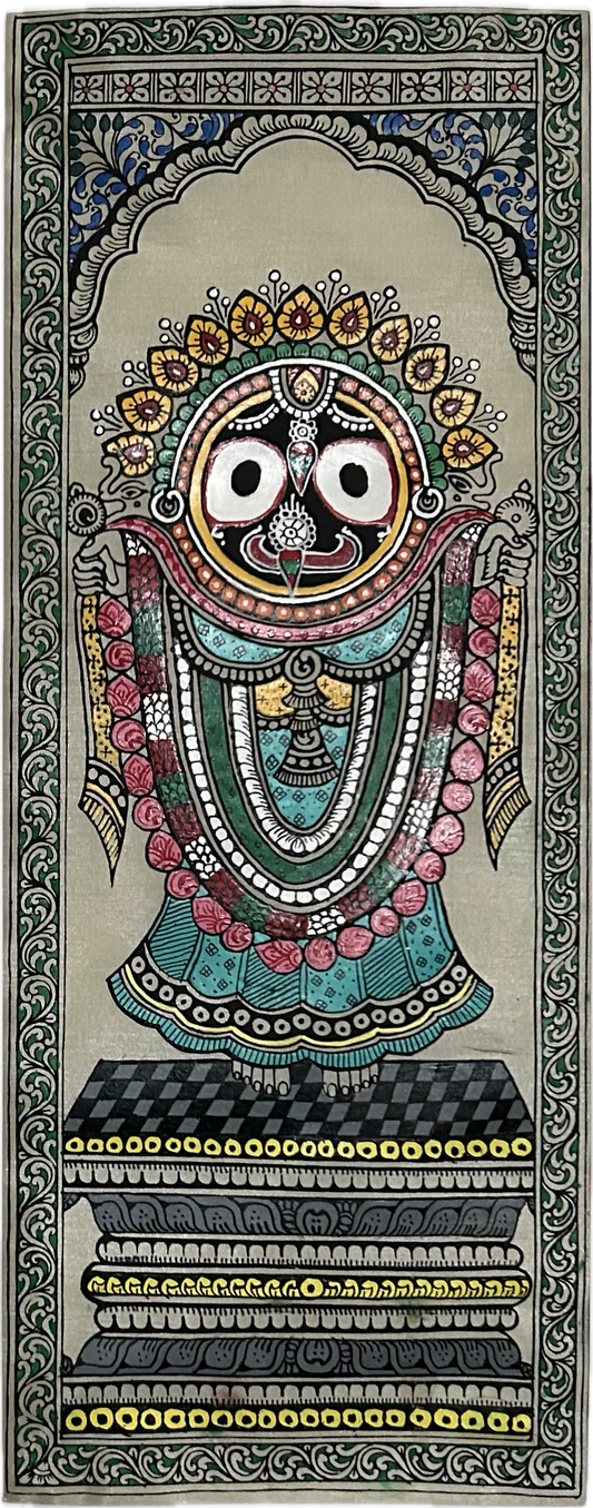 Intricate Jagannath Painting 12" X 24"