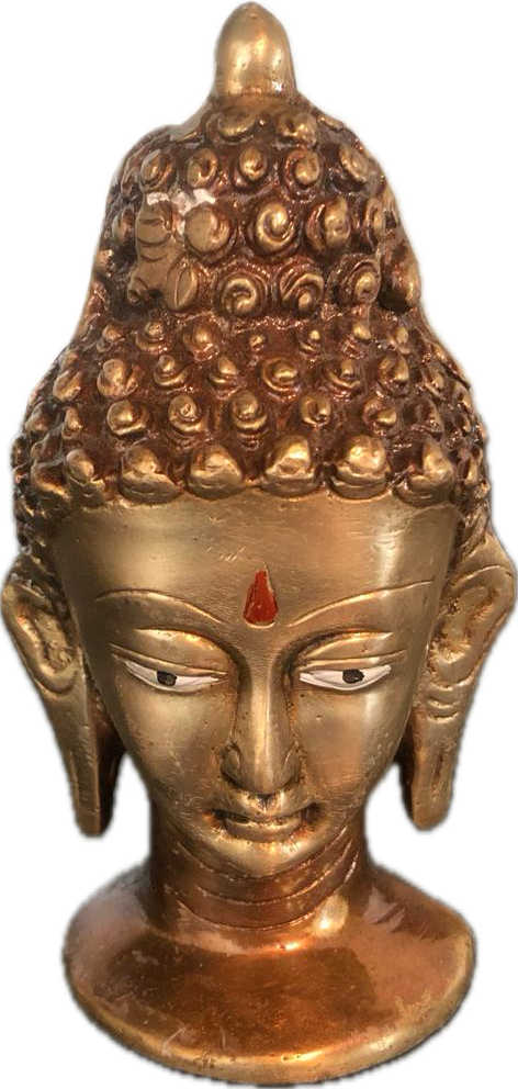 Brass Buddha Head Statue